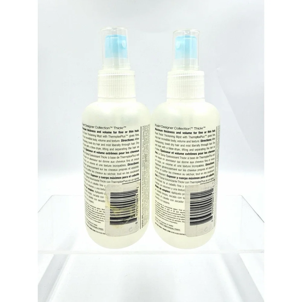 2 PACK Rusk Thickr Myst Thickening Hair Spray 6oz/180ml